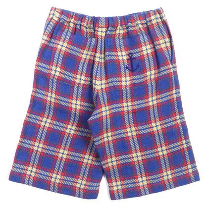 Gucci 20SS 630590 Linen Cotton Checked Embroidered Button Fly Tweed Shorts