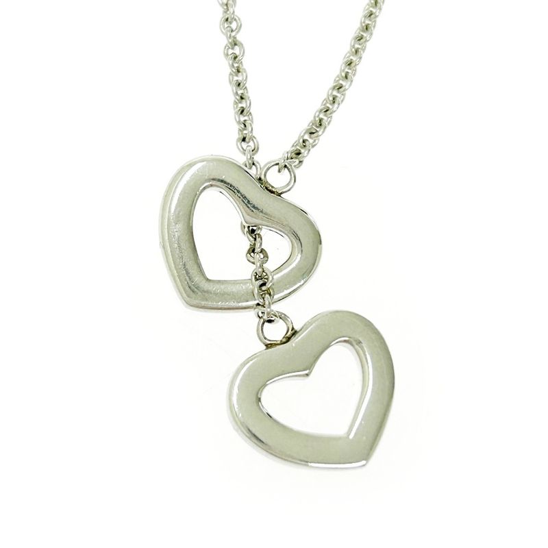 Tiffany & Co Silver Heart Link Lariat Necklace 8.6g 925 Engraved 463787 Necklace