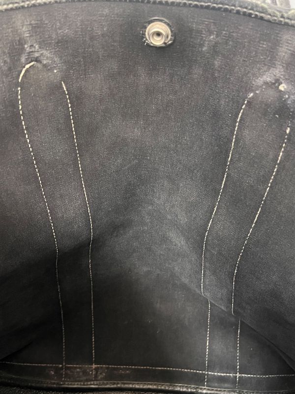 Hermes Garden File Tote Bag Canvas Leather Black ▢I 69fa285