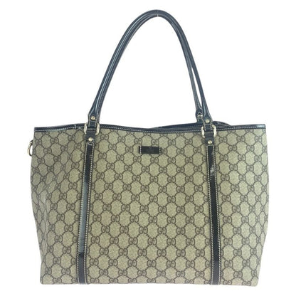 Gucci Beige Brown Gold Hardware GG Supreme Canvas Tote Bag Shoulder Bag