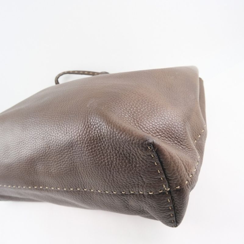 Fendi Selleria Calf Brown Unisex Tote Bag