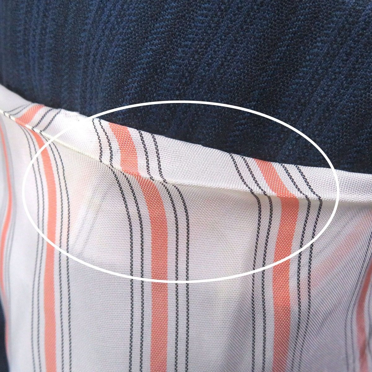 Hermes Wool Striped Pattern Peaked Lapel Blue Leather Trousers Singles Top and — view 14