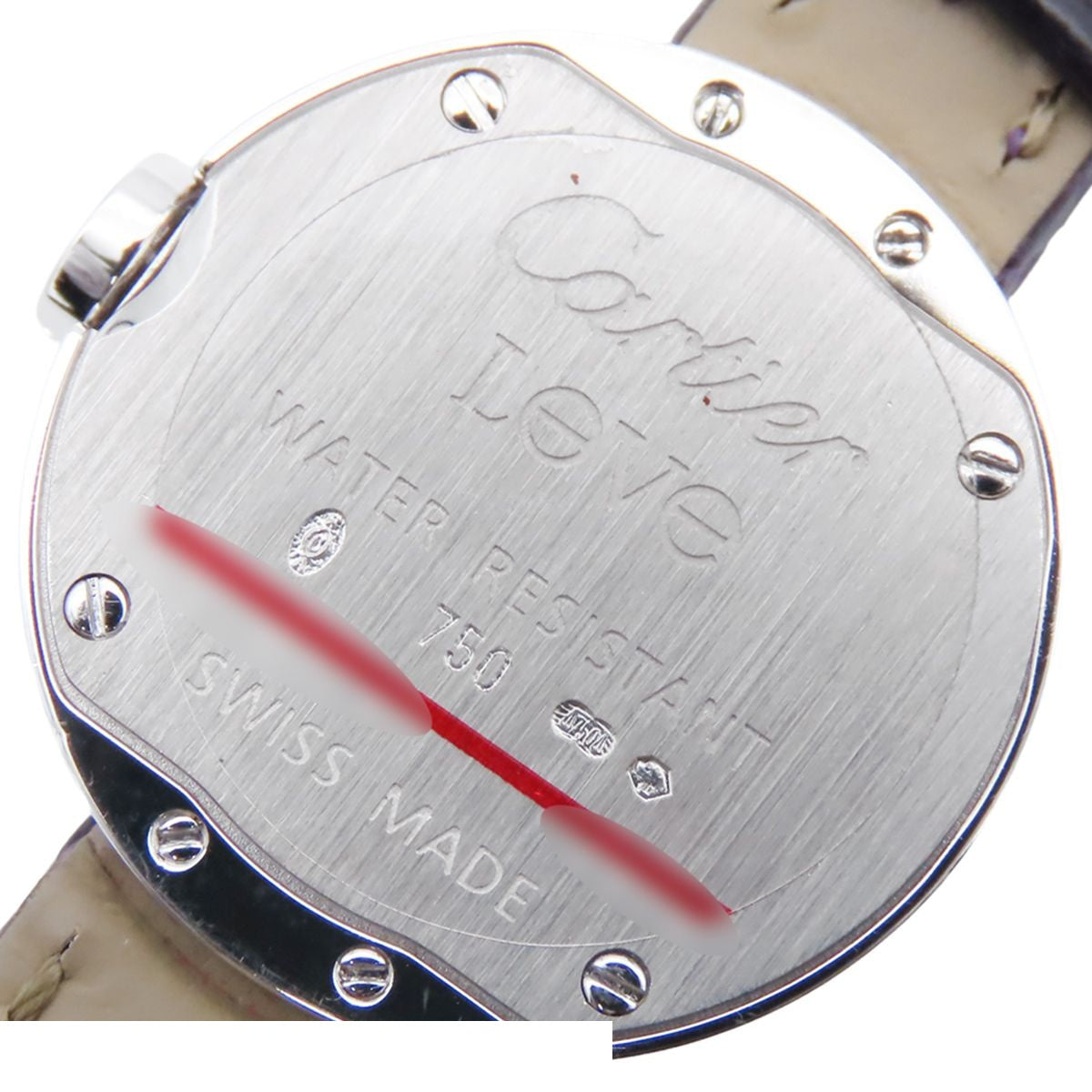 Cartier Love Watch Silver 18K White Gold Leather Diamond Quartz — view 4