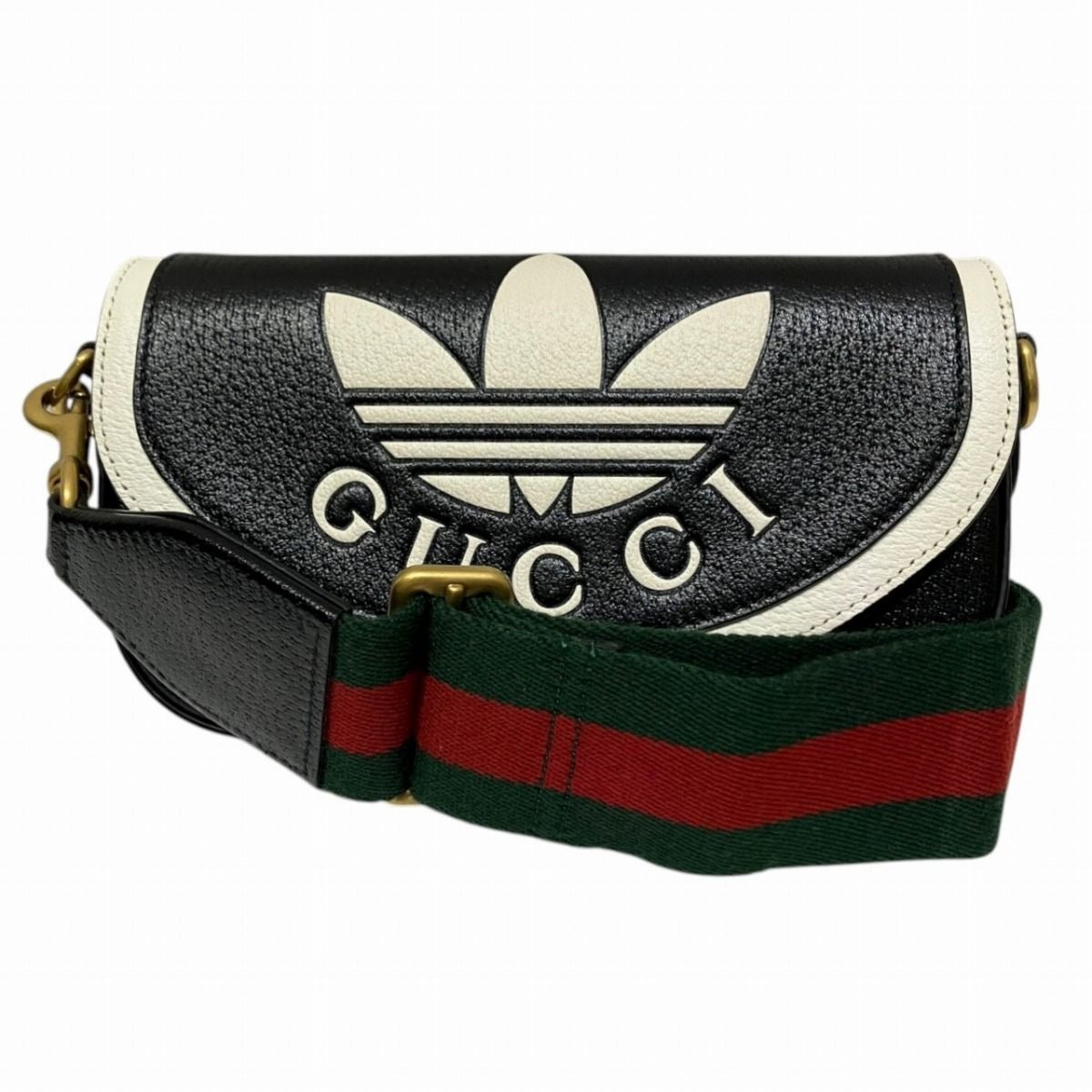 Gucci Adidas Collaboration Shoulder Bag Leather