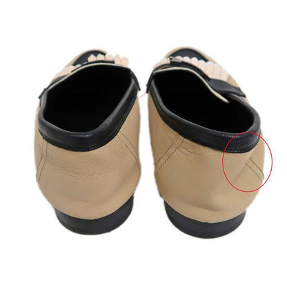 Hermes Moccasins Royale Size 38 Beige Black Leather Apparel — view 7