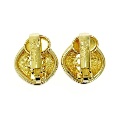 Christian Dior GP Rhinestone CD Logo Necklace Earring Set Gold 469960 Necklace