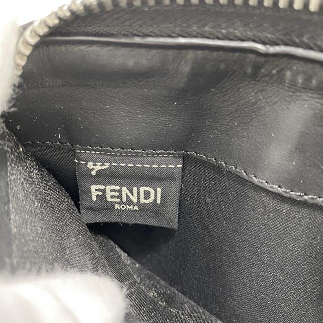 Fendi Round Zipper Long Wallet Ec22134 Brown Zucca