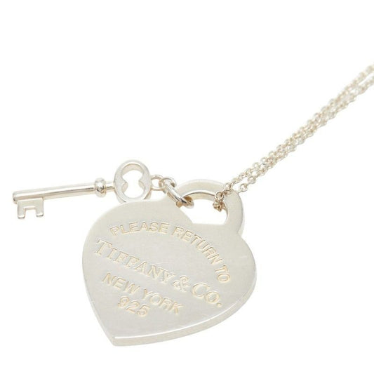 Tiffany & Co. Return to Heart Tag Key Pendant Necklace Silver