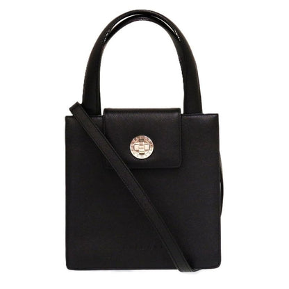 Bvlgari 2-Way Leather Black 0428 Handbag