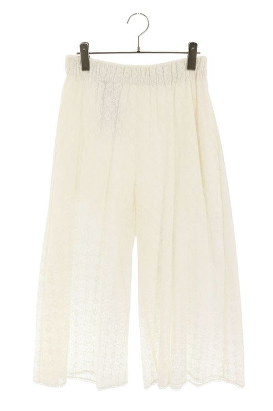 Gucci 740596 Zammc GG Floral Lace Wide Leg Trouser Long Pants Women 40