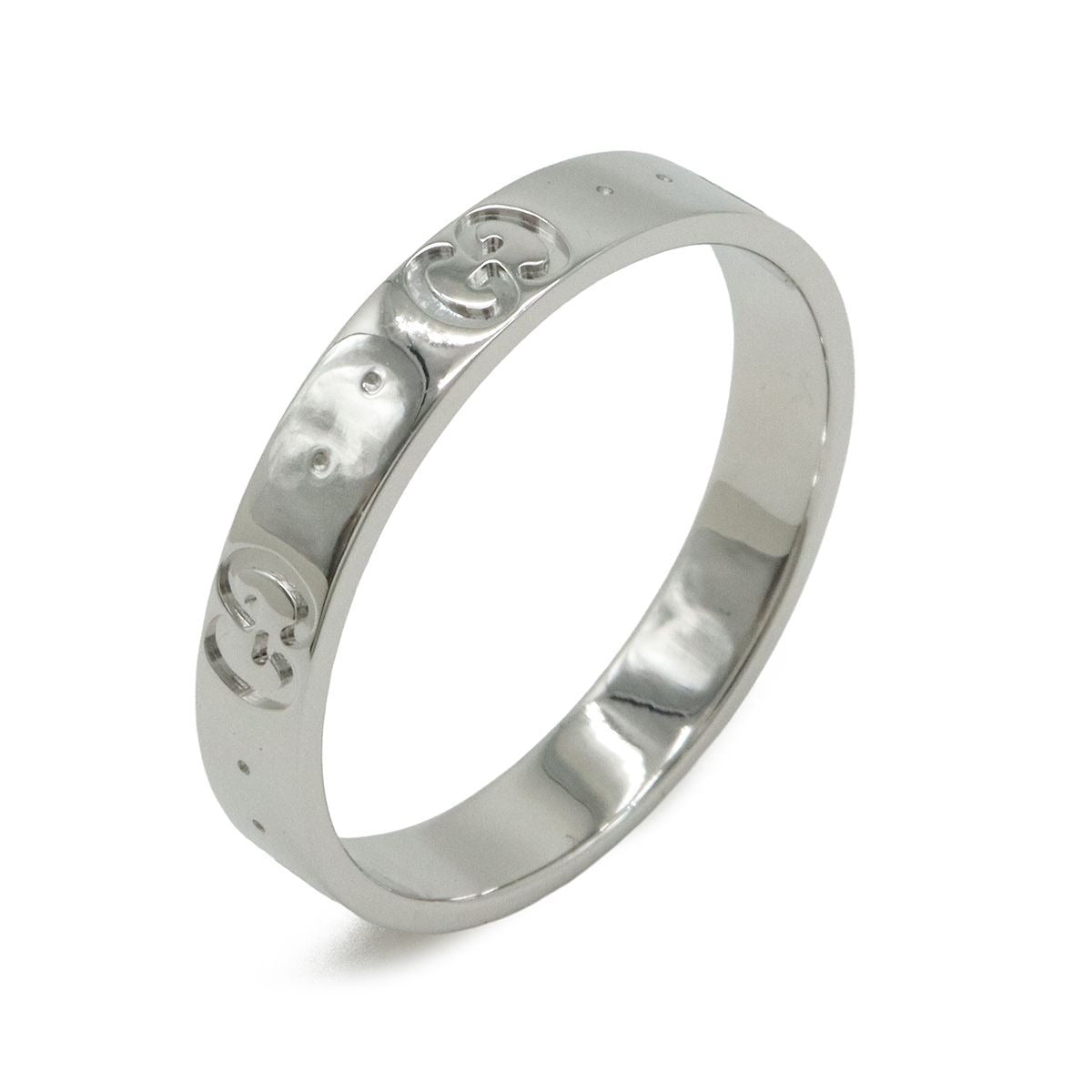 Gucci Icon Ring GG Ring 18K White Gold