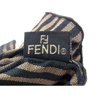 Fendi Pecan Pattern Scrunchie Hair Tie Black Brown — view 3