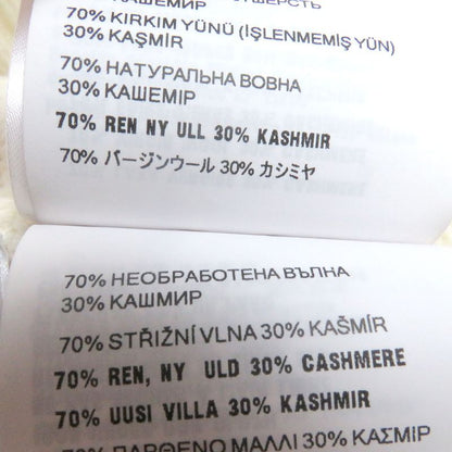 Prada 24AW Umb645 Virgin Wool Cashmere Logo Embossed Long Sleeve Knit Sweater