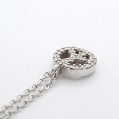 Tiffany & Co Necklace Metro/peace Sign Round Shape Circle 18K White Gold White