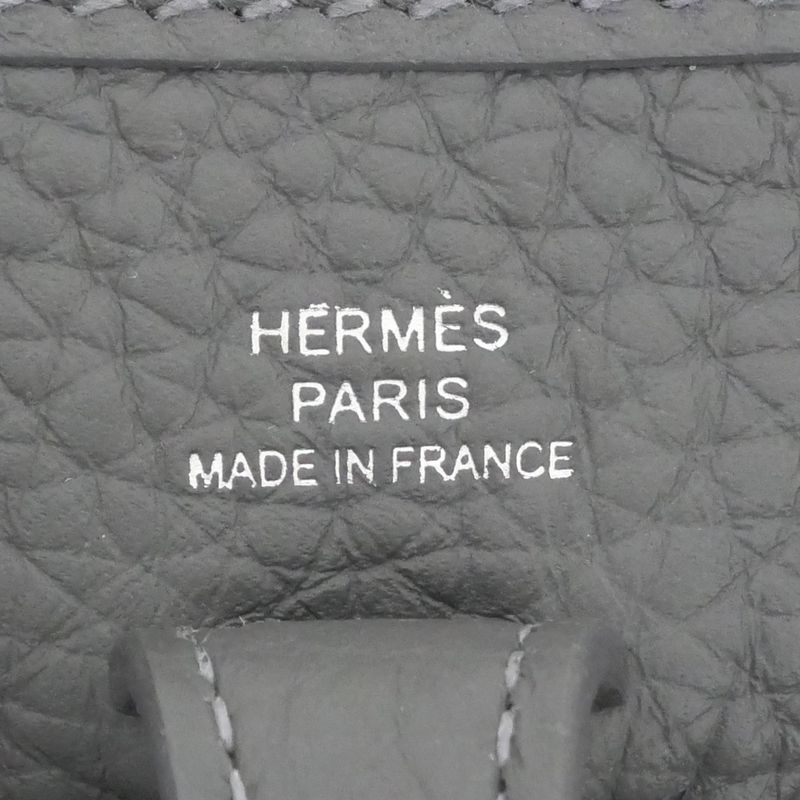 Hermes Evelyne T PM Ardoise Shoulder Bag Taurillon Clemence K Engraved