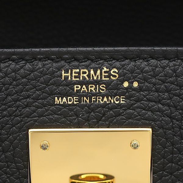 Hermes 2-Way Bag Kelly Touch 28 Inside Stitch Togo Niloticus Black Gold