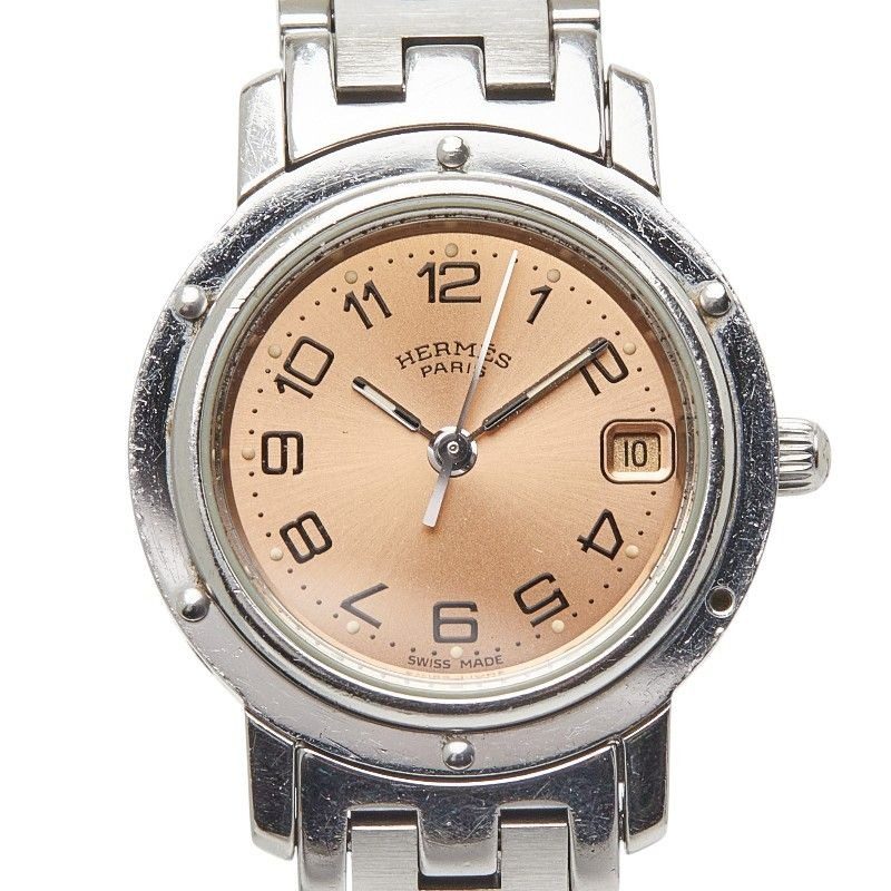 Hermes Clipper Watch Stainless Steel