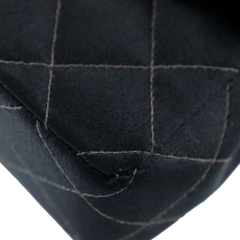 Chanel Mini Chain Shoulder Matelasse Satin Black Ladies Shoulder Bag