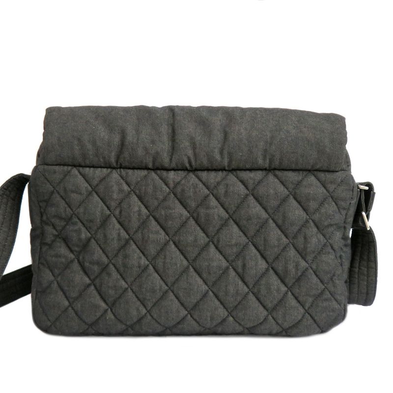 Chanel Cocococoon Messenger Bag No 14 Cotton Shoulder Bag Denim Black