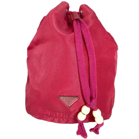 Prada Pouch Triangle Logo Nylon Pink