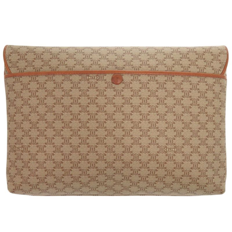 Celine Macadam Pvc/leather Beige Shoulder Bag 0023 Celine
