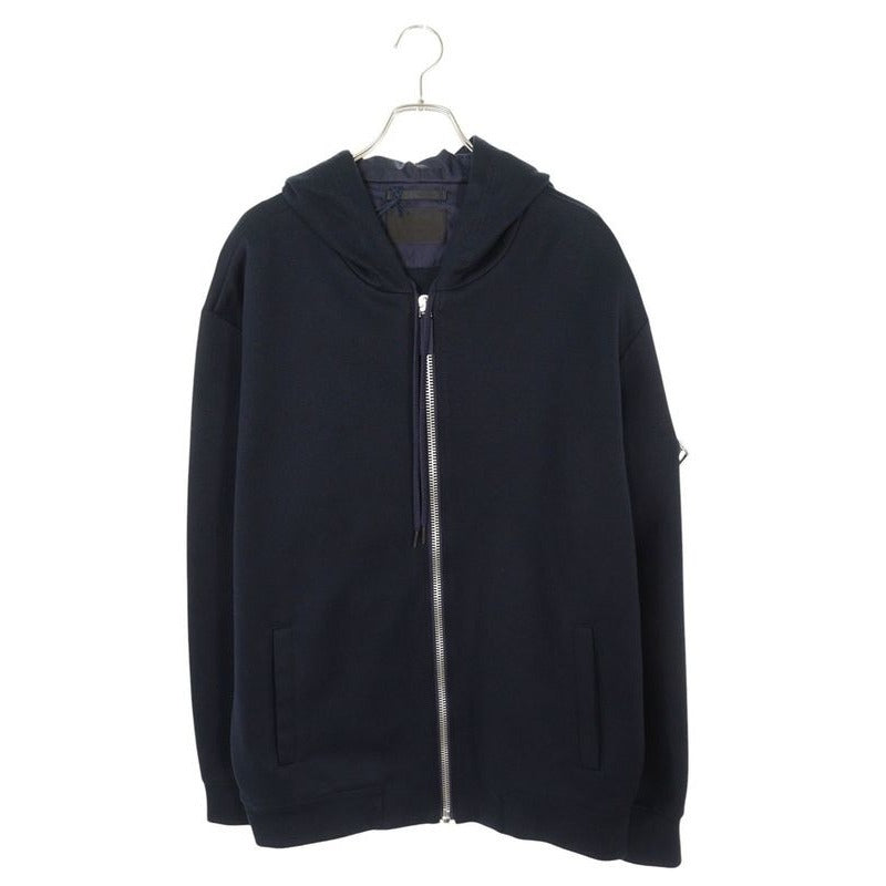 Prada Ujl 194 S212 1 yfj Hoodie with Triangle Plate