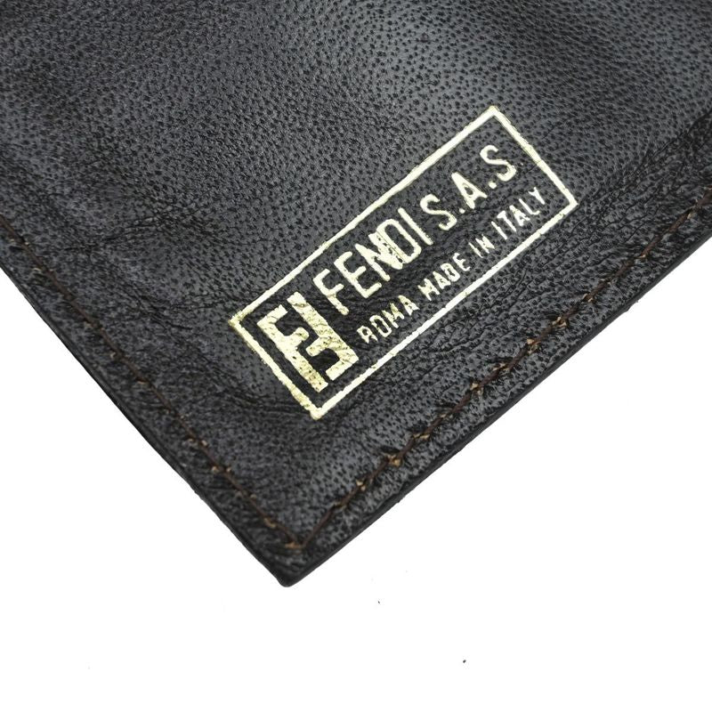Fendi Trifold Wallet Zucca Pattern Canvas Leather Brown 01ka823