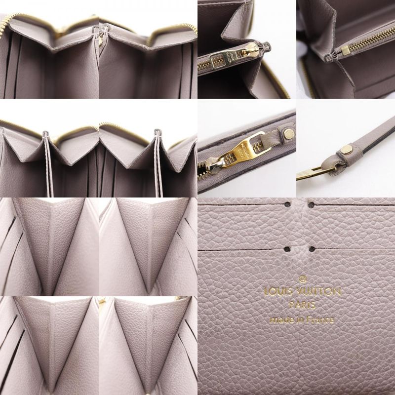 Louis Vuitton Zippy Wallet M69034 Monogram Empreinte Turtelaire Gray Tn2196