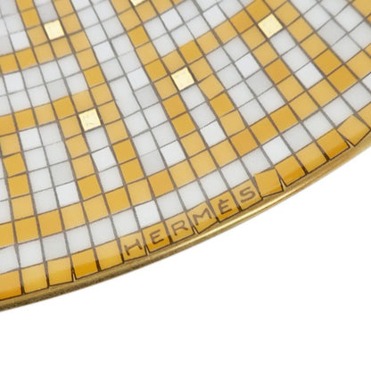 Hermes Dessert Plate Mosaic Van Quatre Gold Plate Pottery Accessories