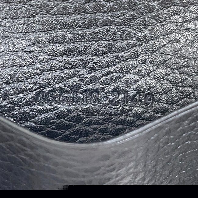 Gucci 6ring Key Case Black Marmont 456118 Excellent Condition Leather