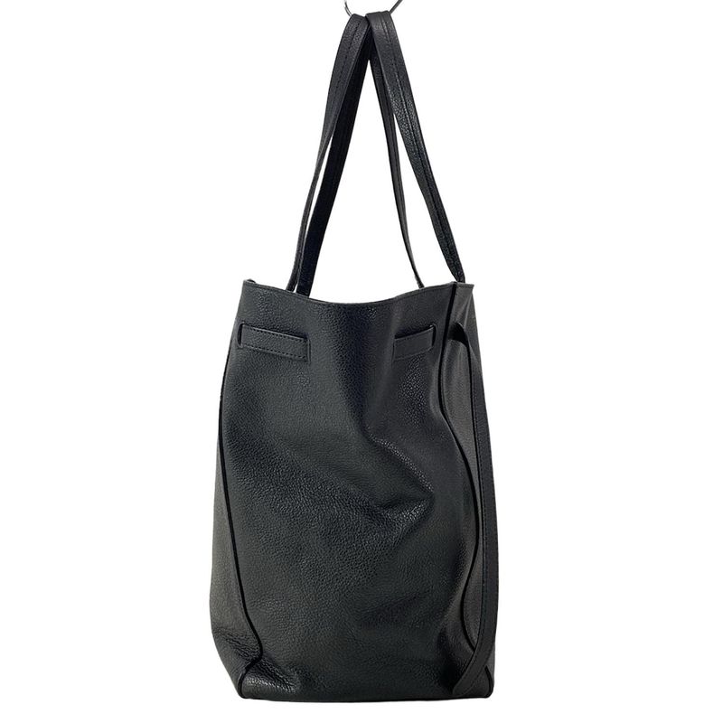 Celine Tote Bag Cabas Phantom Small With Belt Black Leather