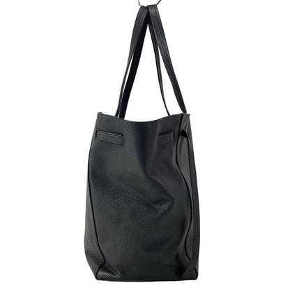 Celine Tote Bag Cabas Phantom Small With Belt Black Leather