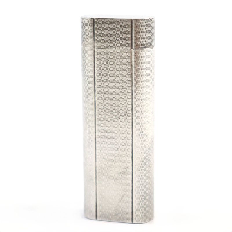 Cartier Allover Oval Roller Lighter Silver Men's Women's