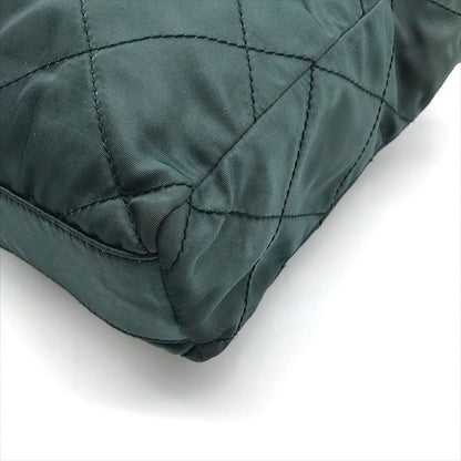 Prada Nylon Quilted Chain Shoulder Bag Green