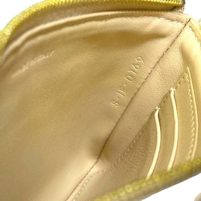 Celine Ccharm Coin Case Coin Purse Mini Pouch Quilted Leather Beige