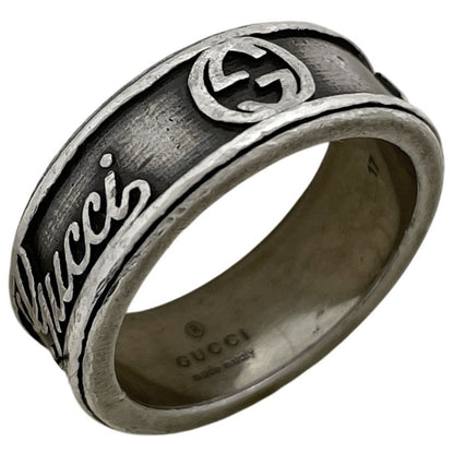 Gucci Interlocking Ring Trademark Silver