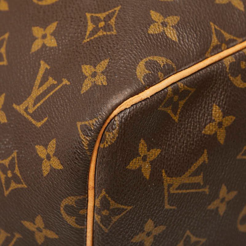Louis Vuitton Monogram Keepall 55 Boston Bag Travel Bag M41424 Brown PVC