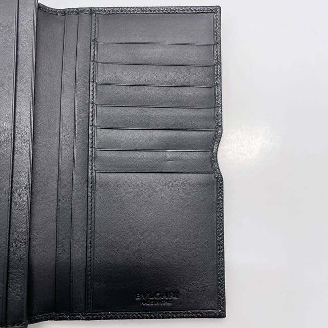 Bulgari Bifold Long Wallet Black Bvlgari Bulgari Excellent Condition Billfold