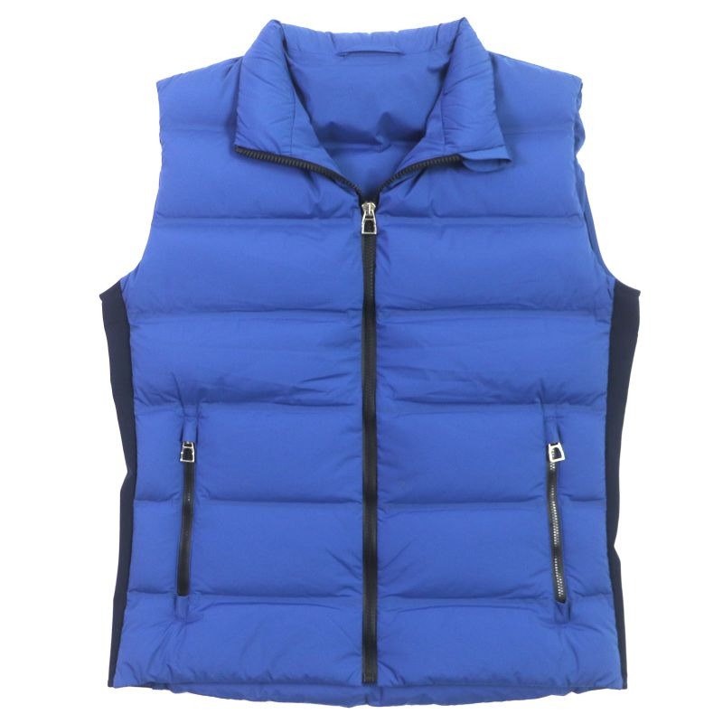 Hermes 2023 zip-Up Down Vest Gilet Blue Navy S