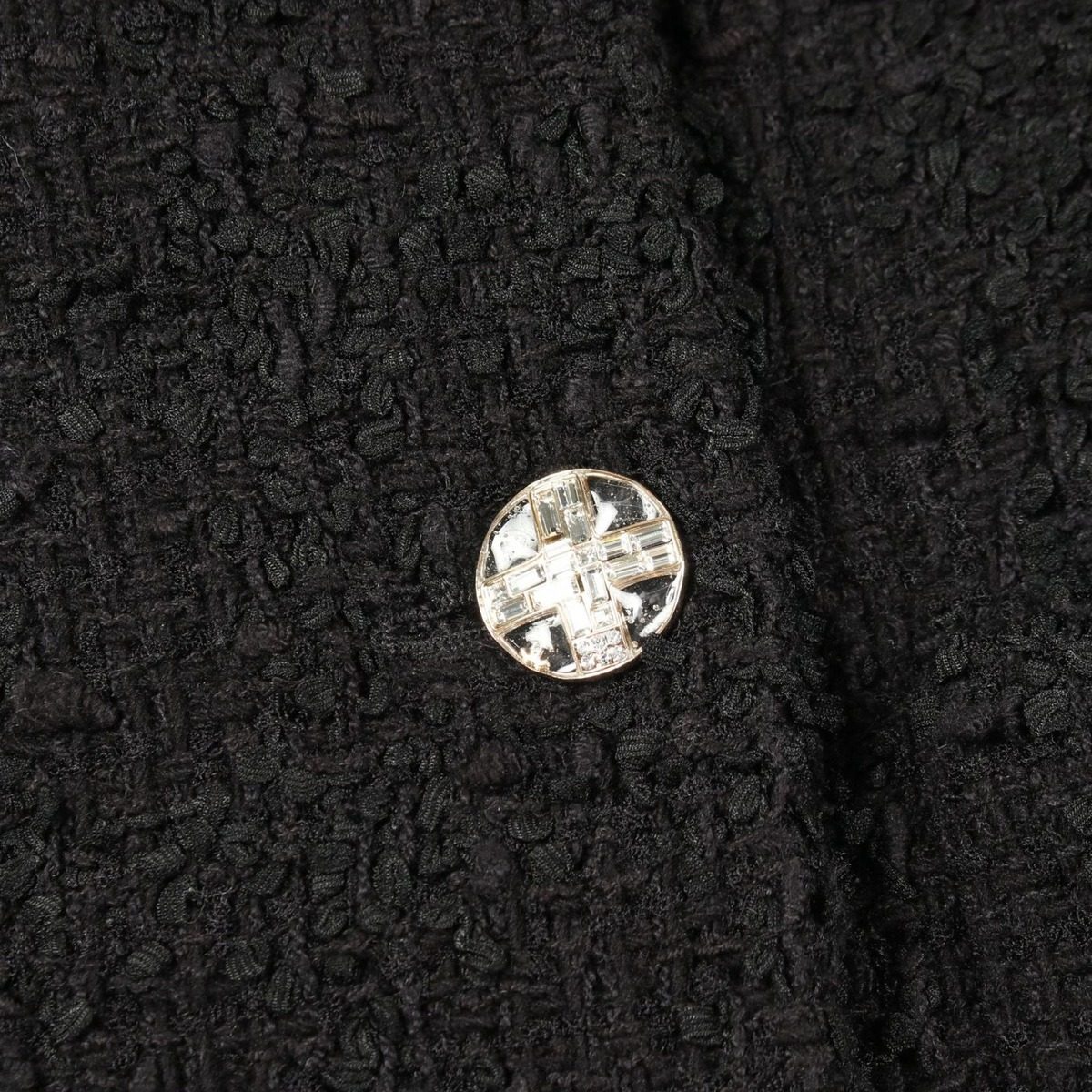 Chanel CC Logo Button Tweed Nylon Jacket — view 11