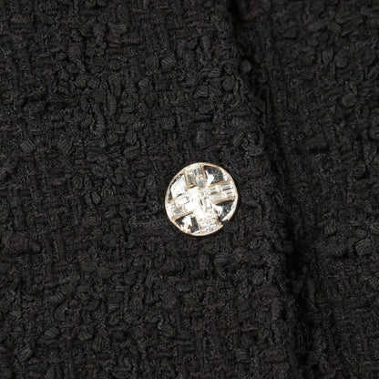 Chanel CC Logo Button Tweed Nylon Jacket — view 11