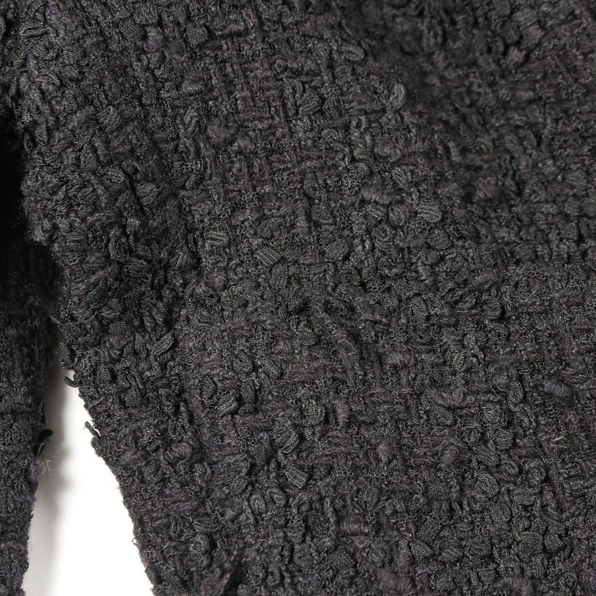 Chanel CC Logo Button Tweed Nylon Jacket — view 9