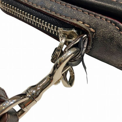 Loewe Anagram Black Leather Bag Clutch Bag Men's