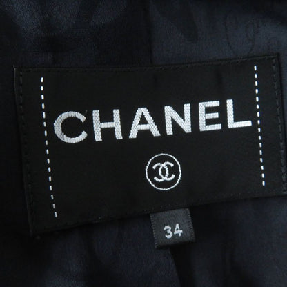 CHANEL P57229 Worn By Shin Hye Park BIG Coco Bag Belted Long Coat Black Navy