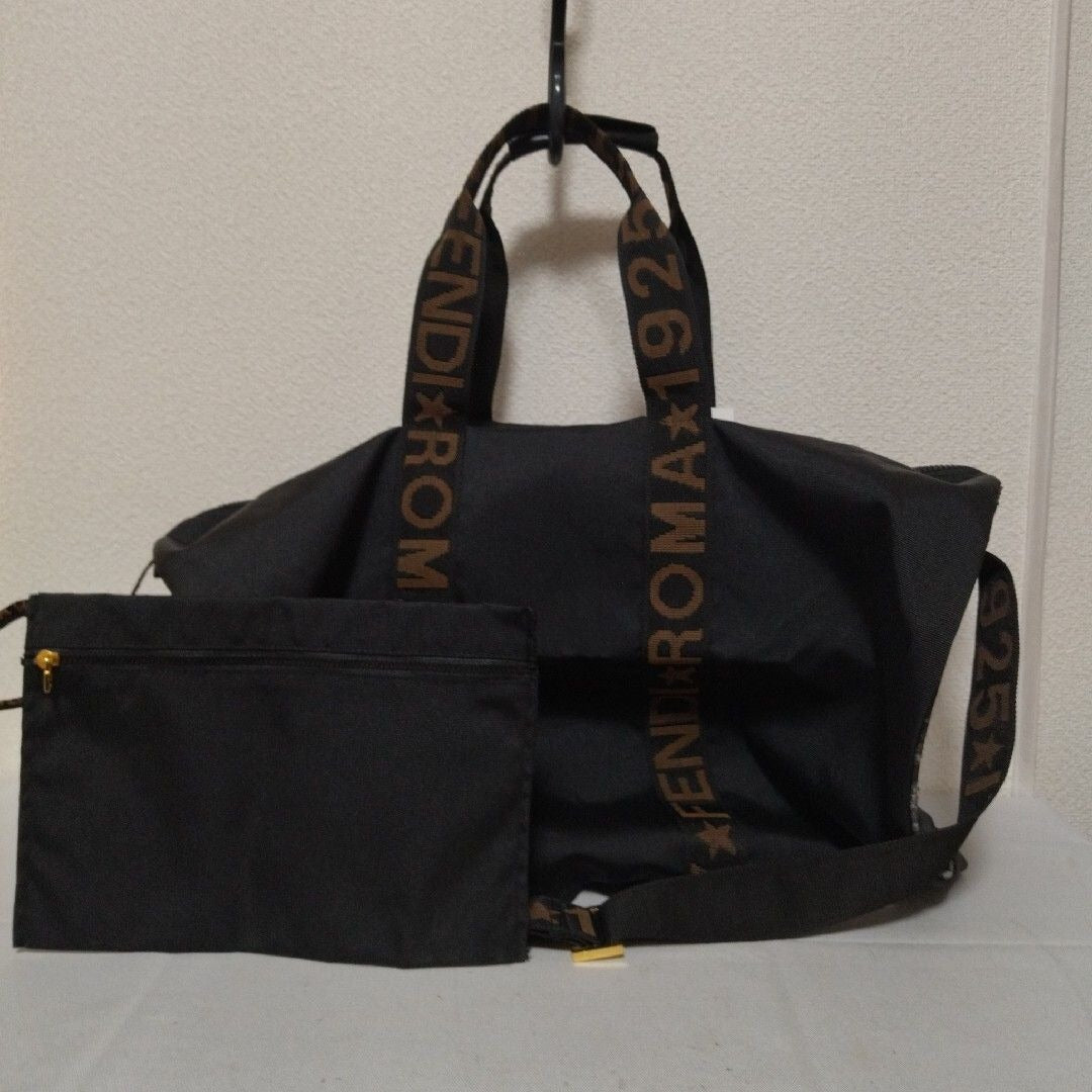 Fendi 2-Way Boston Bag Nylon Logo