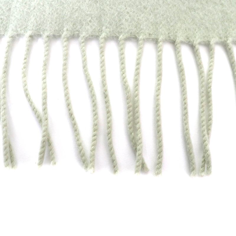 Hermes 100% Cashmere Logo Embroidered Fringed Extra-large Stole Shawl