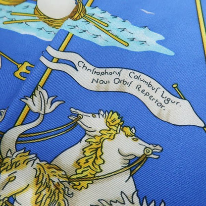 Hermes 90 Voiles De Lumiere Sailing Ship Of Light Blue Ship Silk Scarf Box