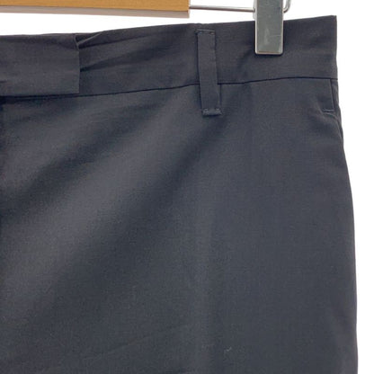 Prada - Wool Straight Slacks Pants - 40S - Black - Women's