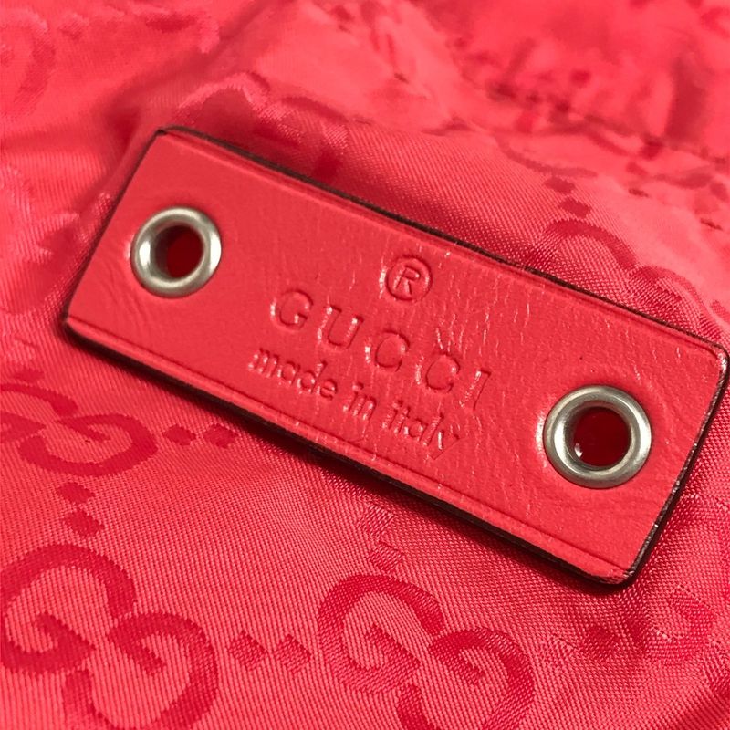 Gucci Shoulder Bag Teddy Bear Eco Bag 223669 Nylon Red
