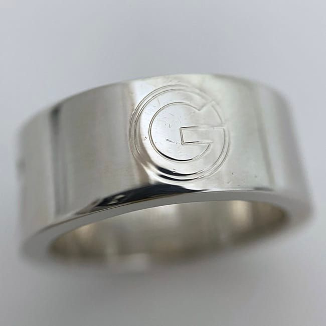 Gucci G Cut Ring Silver Jp 9 Ag 925